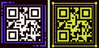 QR Code on Black Background 검은 배경에 QR 코드