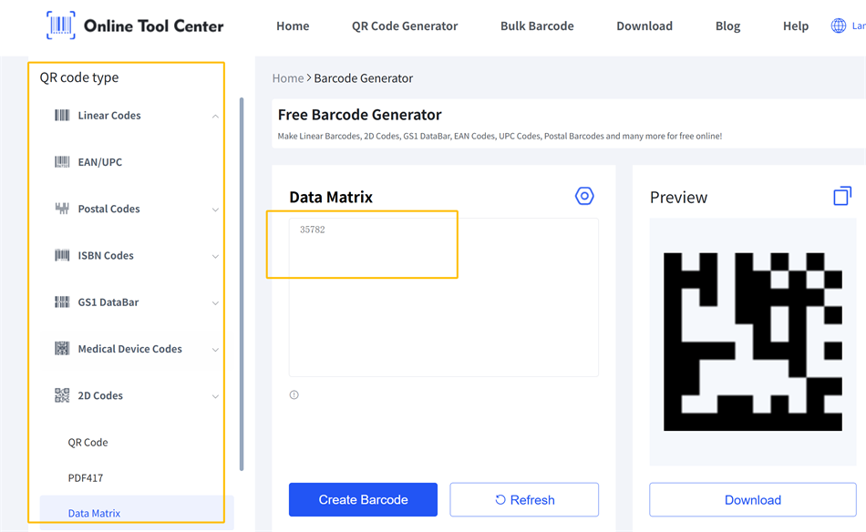 DataMatrix 코드 생성기
