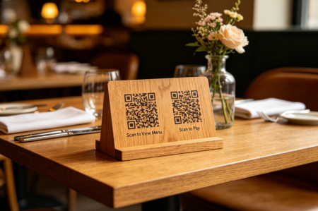 레스토랑에서 더블 QR 코드