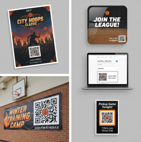 농구 QR 코드 사용