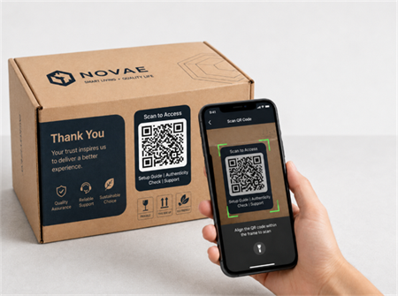 scan qr code on packing box 포장 상자에 qr 코드를 검사