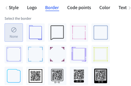 qr code borders QR 코드 경계